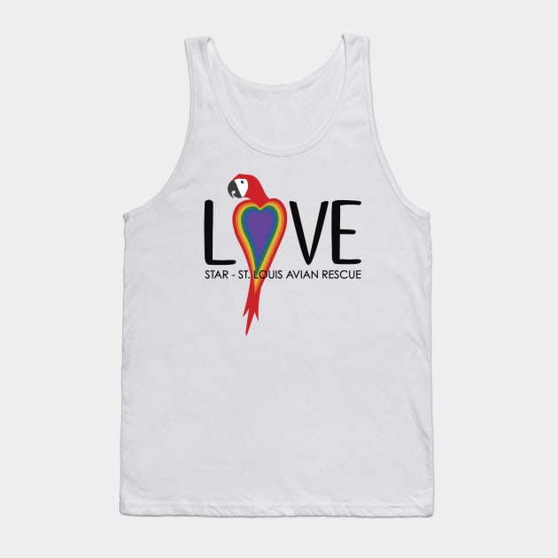 Parrot Love Rainbow Tank Top by STAR Avian Rescue